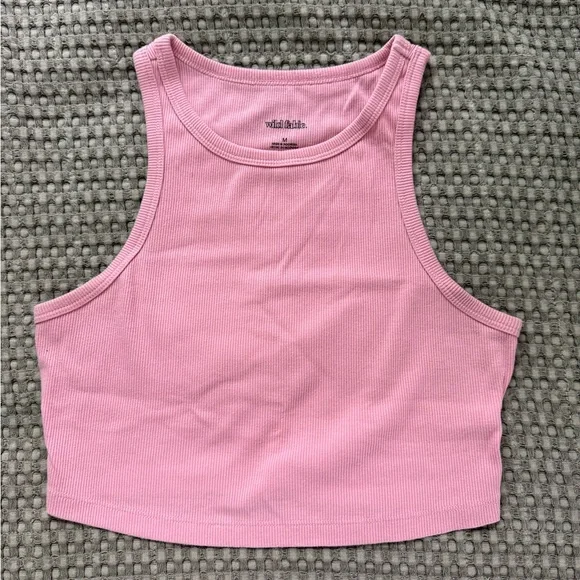 Wild Fable Pink Sleeveless Fitted Crop Tank - Picture 1 of 2